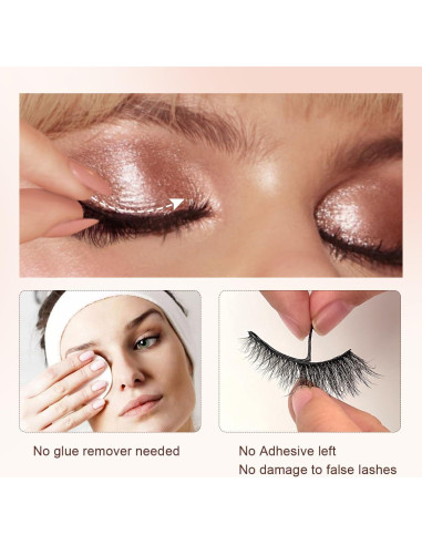 Tiras de Pestañas Autoadhesivas Kiromiro 36 Pcs Reutilizables