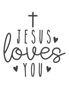 Calcomanía Cristiana Vinilo Jesús te Ama - Adhesivo Impermeable