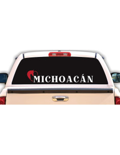 Calcomanía de Michoacán para Autos y Trocas - Caballo Rojo y Blanco 2