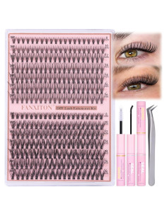 Kit de Extensión de Pestañas DIY FANXITON 280 Pcs 8-16mm