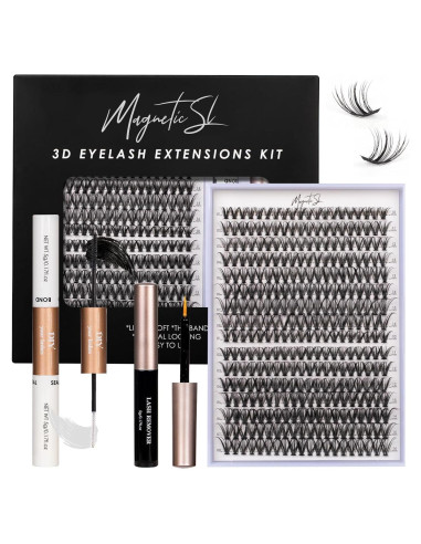 Kit de Extensiones de Pestañas 320pcs SL 30D 40D Adhesivo y Sellador