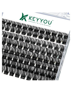 Grupos de Pestañas KEYYOU 96pcs D Curl 8-18mm Voluminosa