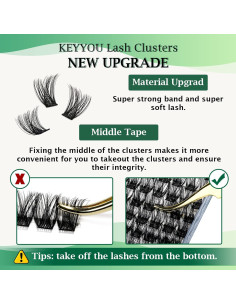 Grupos de Pestañas KEYYOU 96pcs D Curl 8-18mm Voluminosa 2