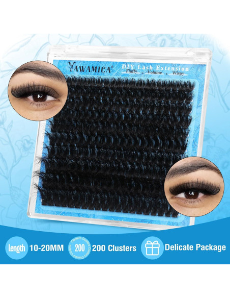 Kit de Extensiones de Pestañas Yawamica 200D 10-20mm DIY