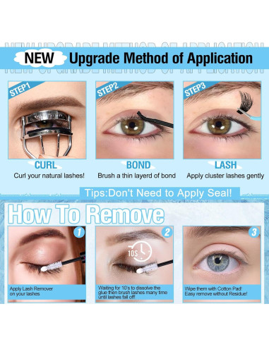 Kit de Extensiones de Pestañas Yawamica 200D 10-20mm DIY