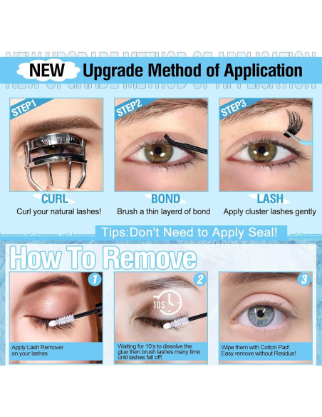 Kit de Extensiones de Pestañas Yawamica 200D 10-20mm DIY