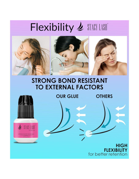 Pegamento para Pestañas Stacy Lash 5ml - Secado Rápido 3-4s