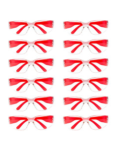 Gafas de Seguridad BISON LIFE - Lente Clara y Templo Rojo