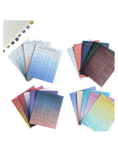 10 Hojas Pestañas Adhesivas Mensuales Etncy Life Coloridas