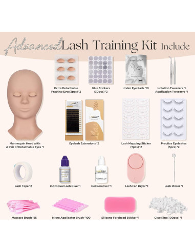 Kit de Extensión de Pestañas LASHVIEW 338pcs para Principiantes