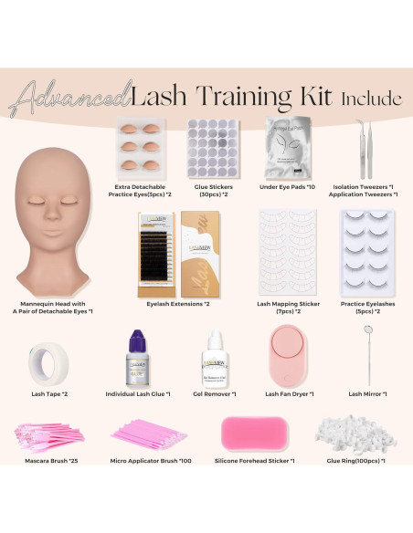 Kit de Extensión de Pestañas LASHVIEW 338pcs para Principiantes