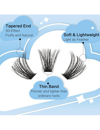 Kit de Extensión de Pestañas KevKev 300 Piezas con Adhesivo