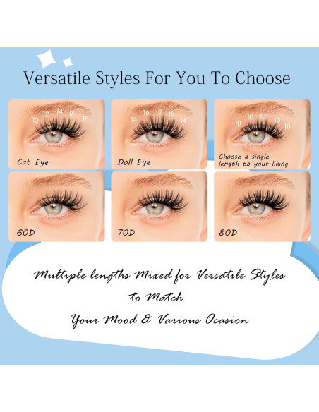 Kit de Extensión de Pestañas KevKev 300 Piezas con Adhesivo Kit de Extensión de Pestañas KevKev 300 Piezas con Adhesivo