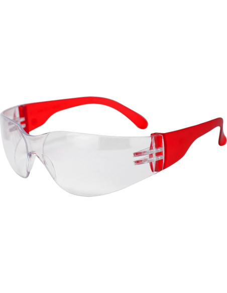 Gafas de Seguridad BISON LIFE - Lente Clara y Templo Rojo Gafas de Seguridad BISON LIFE - Lente Clara y Templo Rojo