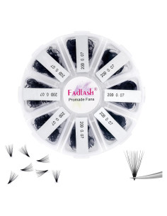 Extensiones de Pestañas 20D FADLASH 1000 Fans Premontados 9-16mm