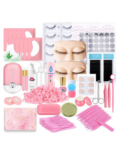 Kit de Extensión de Pestañas DNSGOOR para Principiantes 0.07D 8-15mm