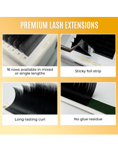 Pestañas Individuales Stacy Lash C Curl 0.05mm 12mm - 16 Filas 2