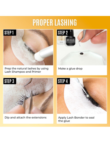 Pestañas Individuales Stacy Lash C Curl 0.05mm 12mm - 16 Filas