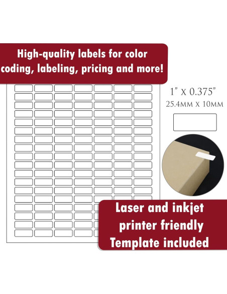 Hojas de Etiquetas Adhesivas Imprimibles Royal Green 15700