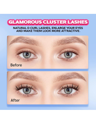 Kit de Pestañas Naturales MLEN DIARY 105 Pcs 10.5-13.5mm