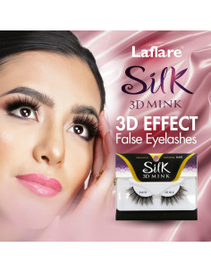Pestañas Falsas Laflare 3D Silk Mink Ojos de Gato SM14 2