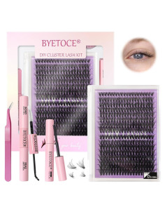 Kit de Extensión de Pestañas 320 Pcs BYETOCE 9-16MM Natural