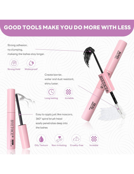 Kit de Extensión de Pestañas 320 Pcs BYETOCE 9-16MM Natural Kit de Extensión de Pestañas 320 Pcs BYETOCE 9-16MM Natural