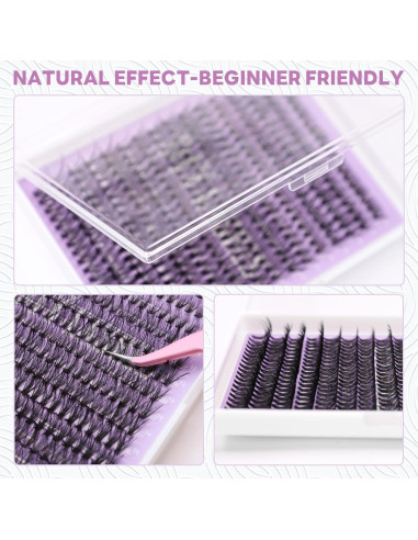 Kit de Extensión de Pestañas 320 Pcs BYETOCE 9-16MM Natural