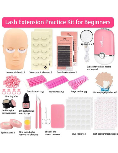 Kit de Extensión de Pestañas Rose Manor para Principiantes