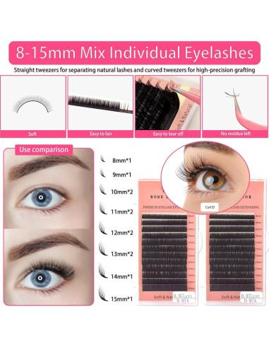 Kit de Extensión de Pestañas Rose Manor para Principiantes