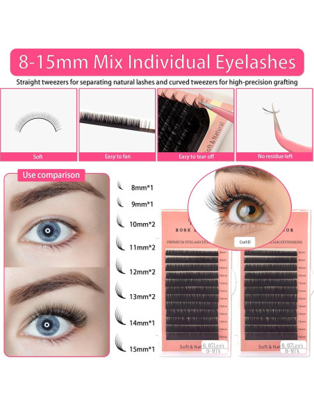 Kit de Extensión de Pestañas Rose Manor para Principiantes