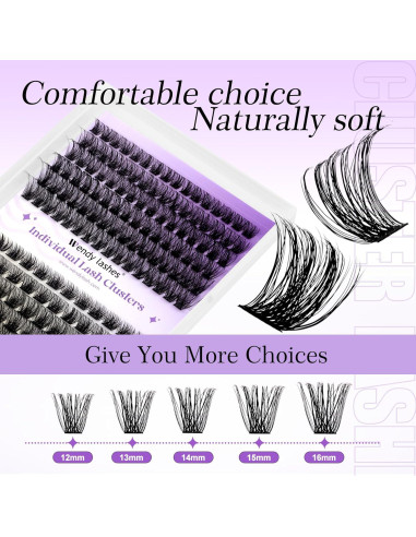 Kit de Extensión de Pestañas DIY Wendy Lashes 12-16mm Natural/Volumen