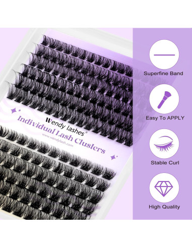 Kit de Extensión de Pestañas DIY Wendy Lashes 12-16mm Natural/Volumen