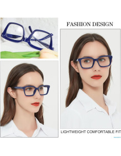 Gafas de Lectura MARE AZZURO Cuadradas 1.75 Mujeres Moda 2