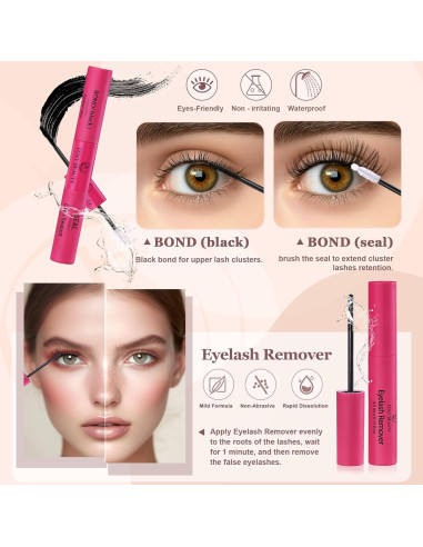 Kit de Extensión de Pestañas CCODDY 480 Pcs 20D-50D DIY