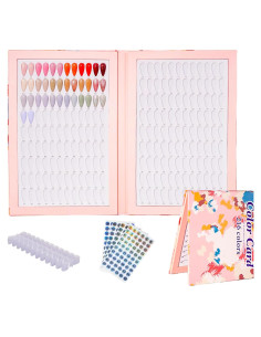 Libro de Color de Uñas Acycoin2A con 240 Puntas y Etiquetas