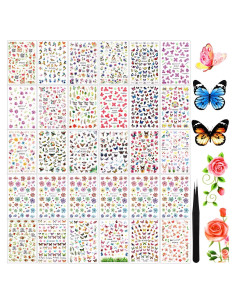 Calcomanías de Uñas Adhesivas Blulu - 30 Hojas Coloridas