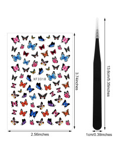 Calcomanías de Uñas Adhesivas Blulu - 30 Hojas Coloridas 2