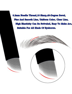 30 Agujas Desechables Microblading Cejas Kaiqikaixi 18U 2