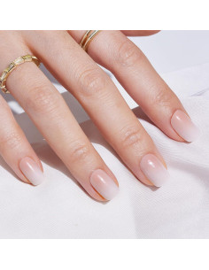 Uñas Postizas Ombre Cuadradas Cortas Findigit - 32 Uñas de Gel 2