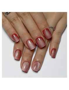 Uñas Postizas Cortas Stbisen Jelly Rouge Efecto Gradiente