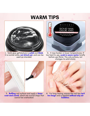 Gel de Pegamento para Uñas Sólido Makartt 15ml UV