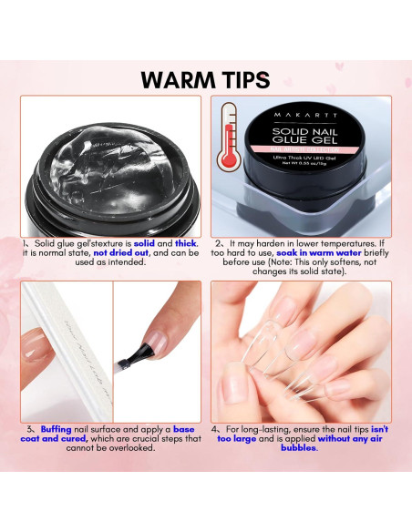 Gel de Pegamento para Uñas Sólido Makartt 15ml UV