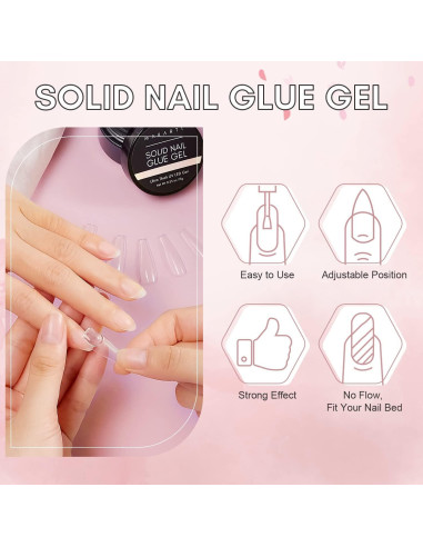 Gel de Pegamento para Uñas Sólido Makartt 15ml UV