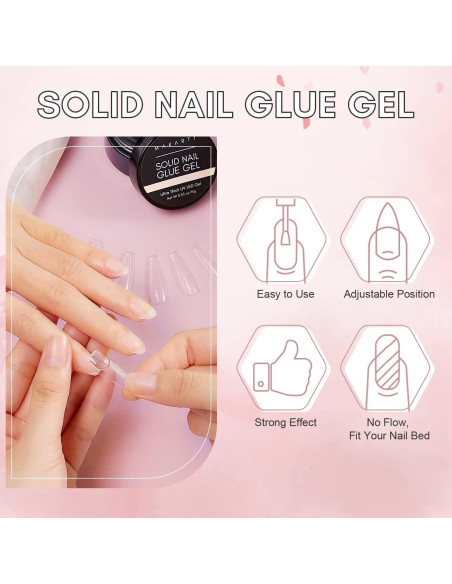 Gel de Pegamento para Uñas Sólido Makartt 15ml UV