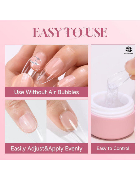 Pegamento Sólido para Uñas UNA GELLA 15g - Adhesivo Fuerte UV