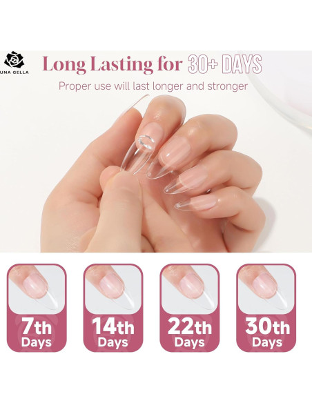 Pegamento Sólido para Uñas UNA GELLA 15g - Adhesivo Fuerte UV