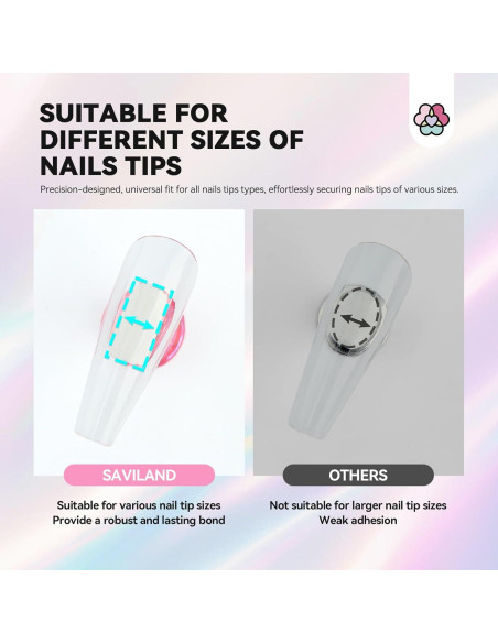 Soporte de Uñas Saviland Magnético 3 Pcs Rosa para Uñas Postizas