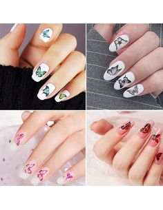 Calcomanías de Foil para Uñas TBRZTR - 10 Hojas Mariposa 2