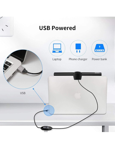 Barra de Luz LED para Monitor LFNOWN 25.4cm Protección Ocular